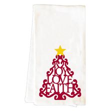 JOY, LOVE, FAITH (RED) - TEA TOWEL